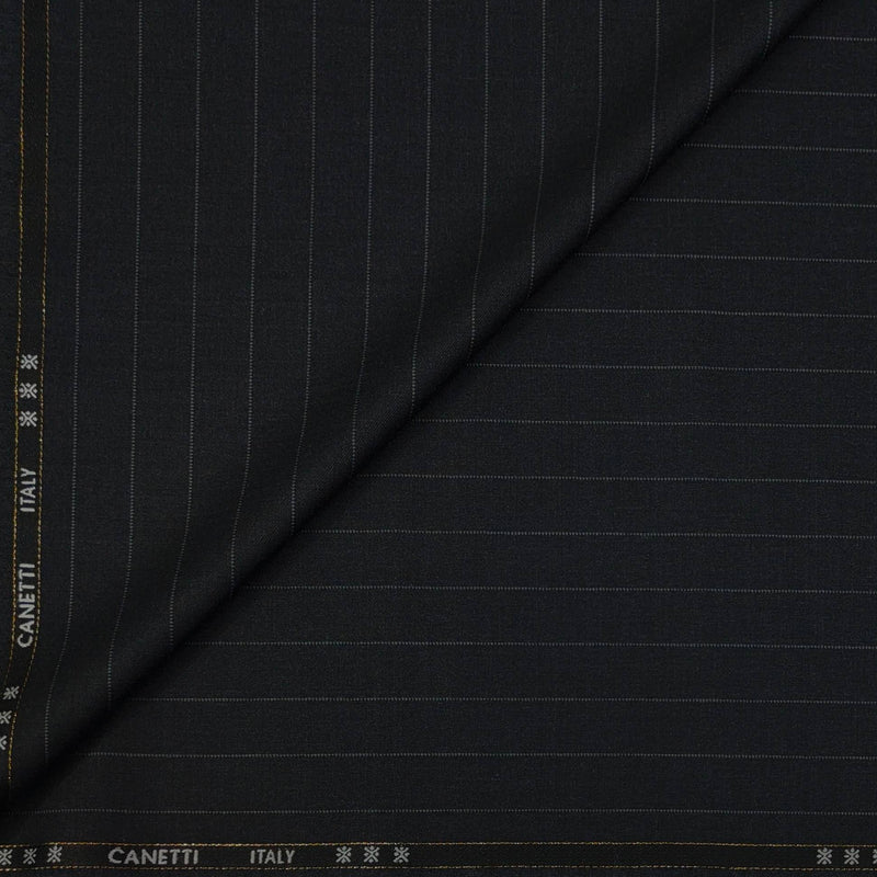 Trouser Fabric Canetti Italy Luxury 100s Wool Blended Broad Lining Colour Carbon Steel Grey