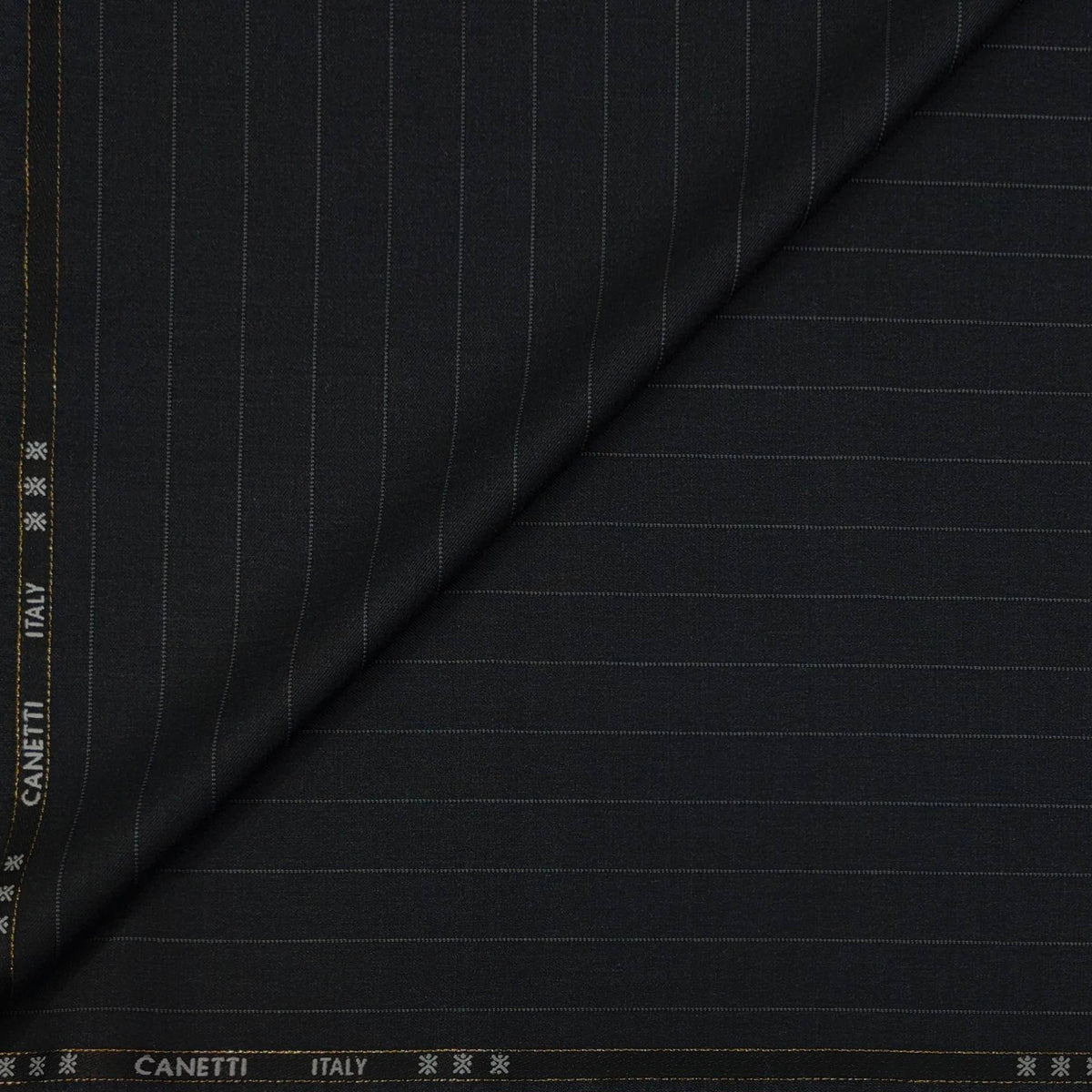 Trouser Fabric Canetti Italy Luxury 100s Wool Blended Broad Lining Colour Carbon Steel Grey