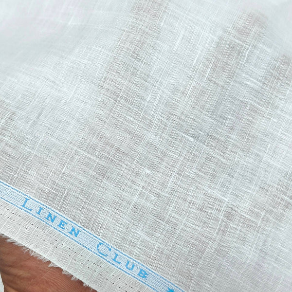 Shirt Fabric Linen Club Pure Linen 120Lea Premium Plain White