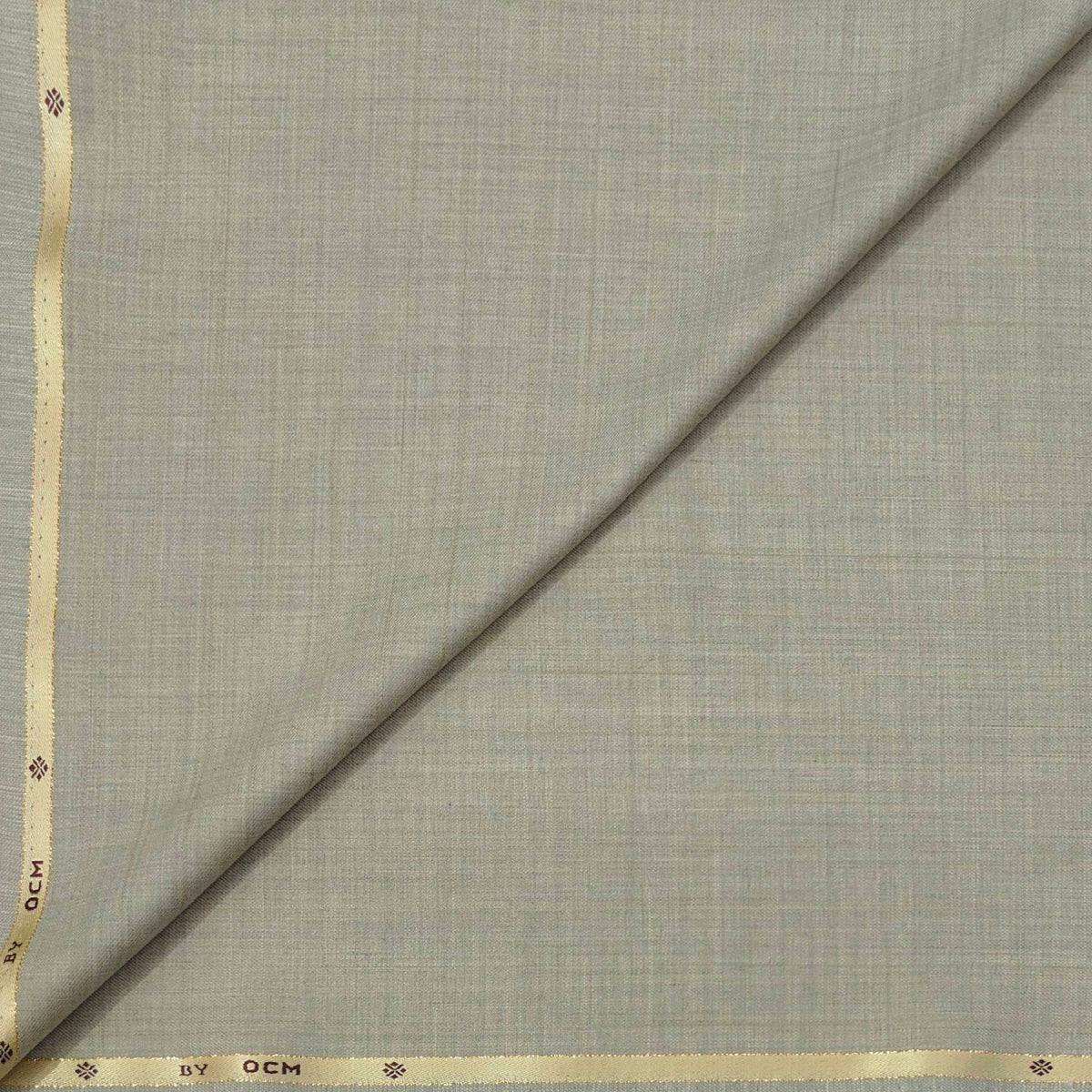 Trouser Fabric OCM Super 130s Wool Blended Dull Broad Lining Colour Ash Brown