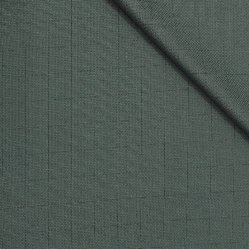 Trouser Fabric OCM Super 130s Wool Blended Check Colour Sage Green