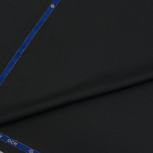Trouser Fabric OCM Super 130s Wool Blended Plain Colour Steel Grey