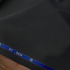 Trouser Fabric OCM Super 130s Wool Blended Plain Colour Steel Grey