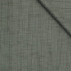 Trouser Fabric OCM Super 130s Wool Blended Broad Check Colour Faded Green
