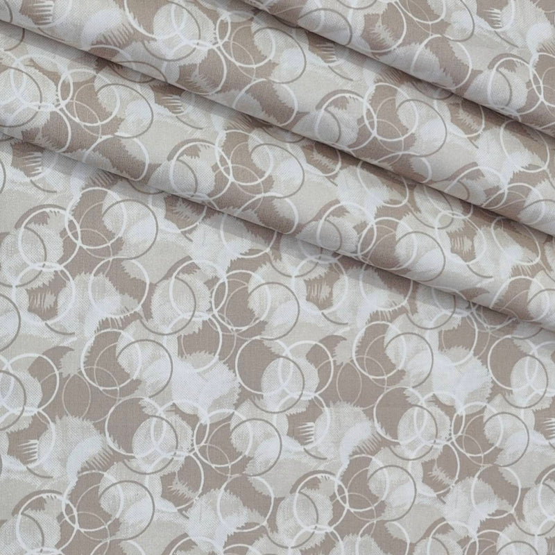 Shirt Fabric ManTire Giza Cotton Printed Colour Ash Brown