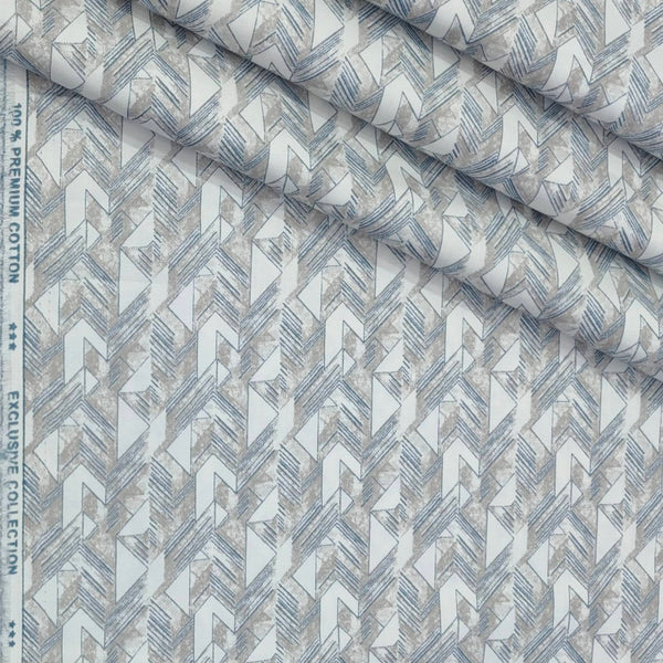 Shirt Fabric ManTire Giza Cotton Printed Colour Multicolour