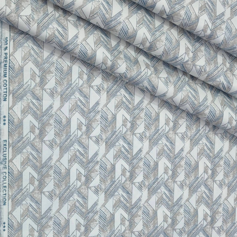 Shirt Fabric ManTire Giza Cotton Printed Colour Multicolour