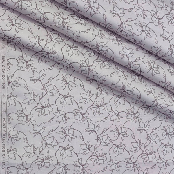 Shirt Fabric ManTire Giza Cotton Printed Colour Light Princess Purple