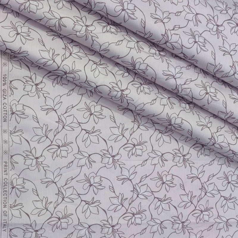 Shirt Fabric ManTire Giza Cotton Printed Colour Light Princess Purple