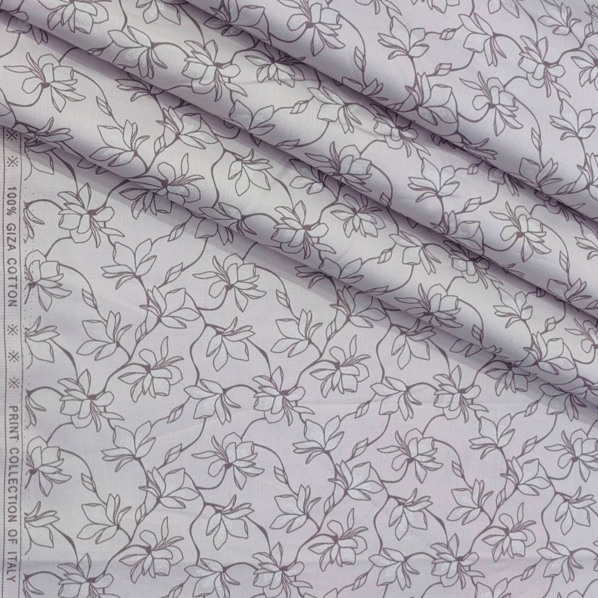 Shirt Fabric ManTire Giza Cotton Printed Colour Light Princess Purple