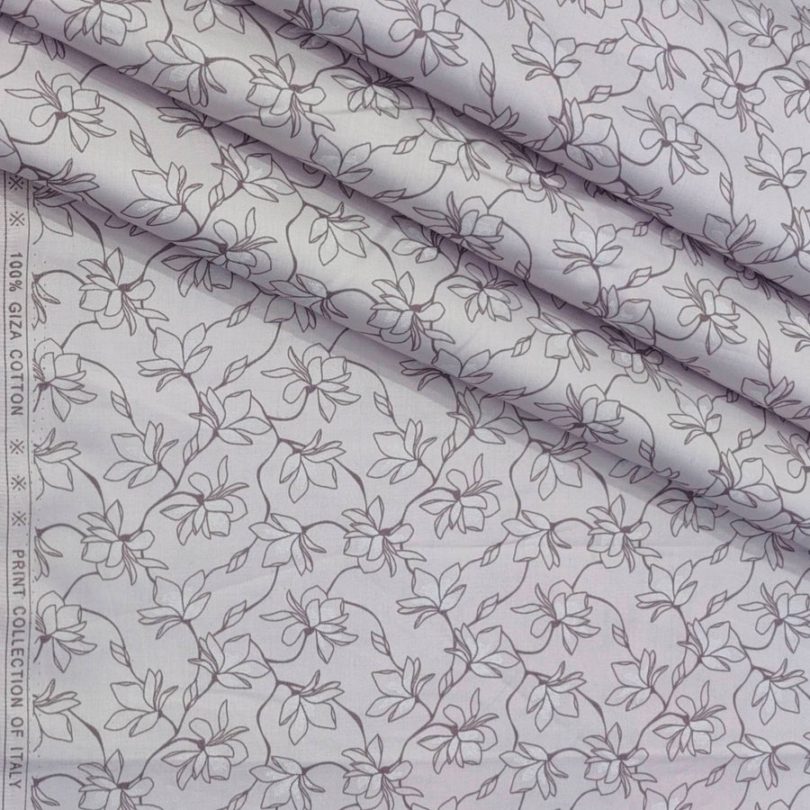 Shirt Fabric ManTire Giza Cotton Printed Colour Light Princess Purple