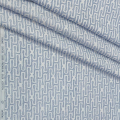 Shirt Fabric ManTire Giza Cotton Printed Colour Light Blue