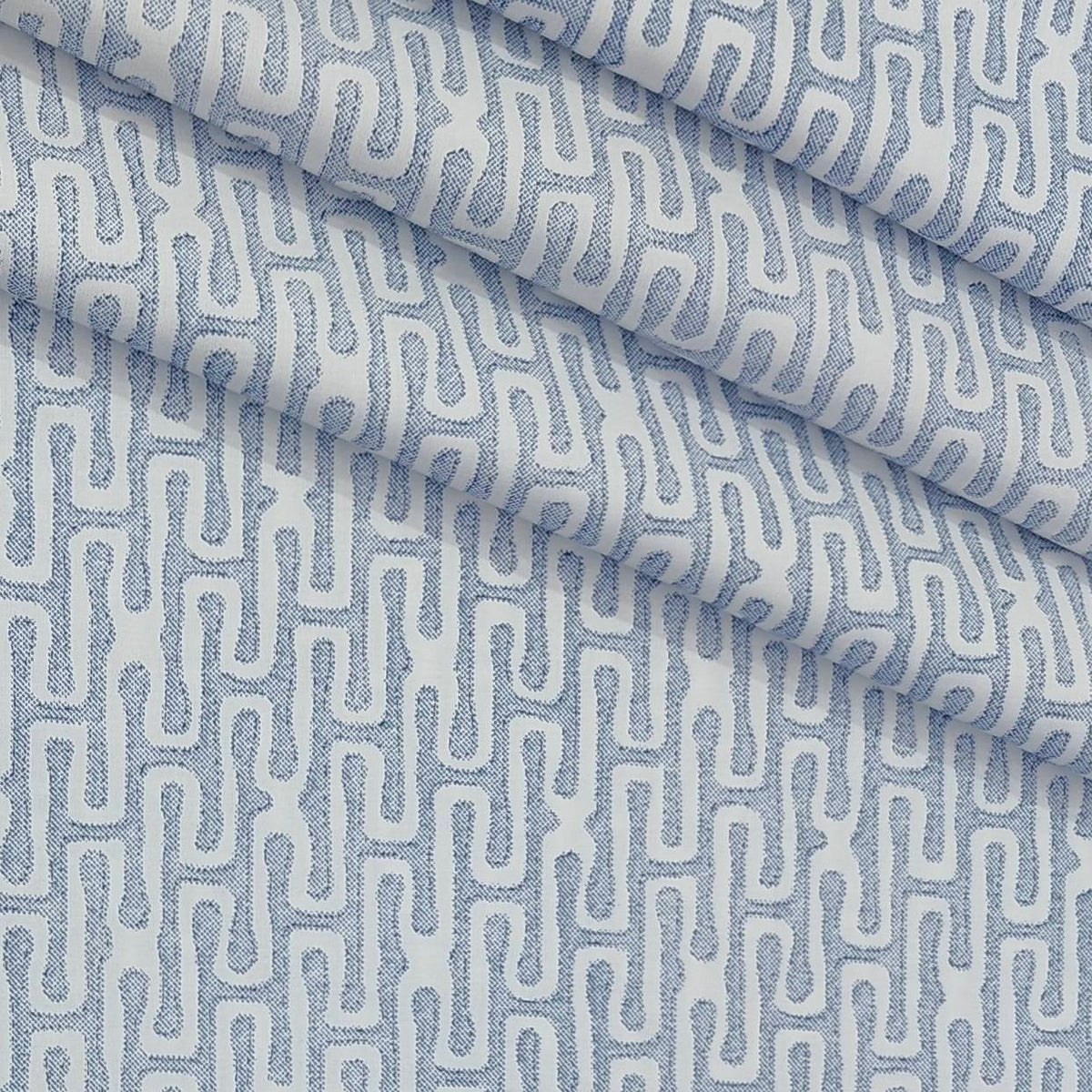 Shirt Fabric ManTire Giza Cotton Printed Colour Light Blue