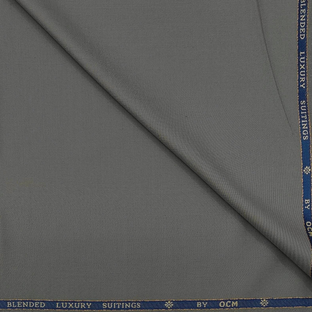 Trouser Fabric OCM Super 130s Wool Blended Plain Colour Dusty Grey