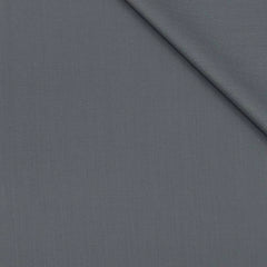 Trouser Fabric OCM Super 130s Wool Blended Plain Colour Iron Grey