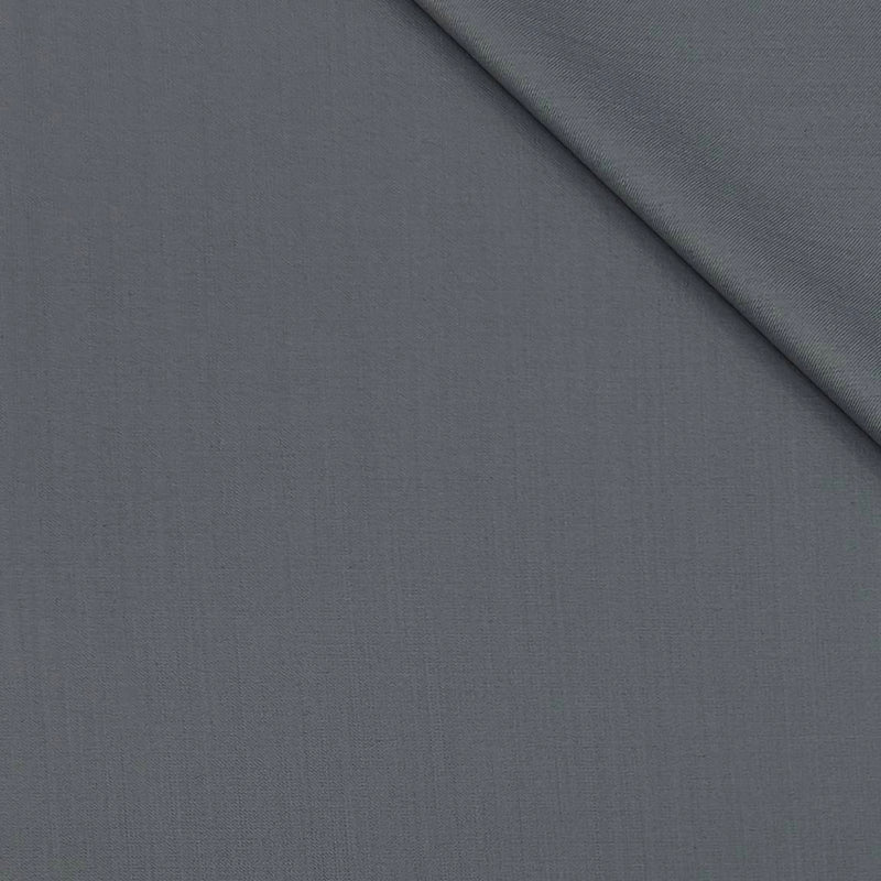 Trouser Fabric OCM Super 130s Wool Blended Plain Colour Iron Grey