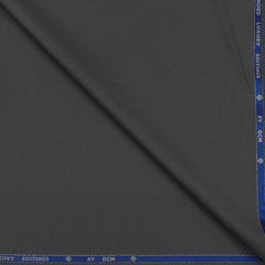Trouser Fabric OCM Super 130s Wool Blended Plain Colour Zinc Grey