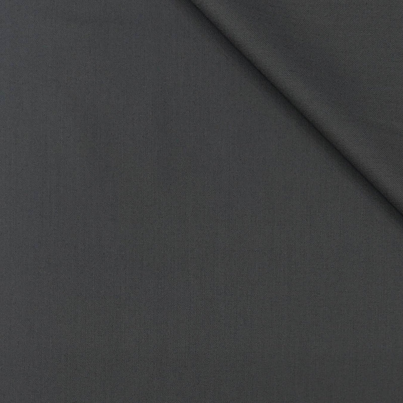 Trouser Fabric OCM Super 130s Wool Blended Plain Colour Zinc Grey
