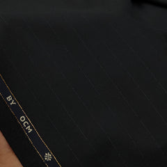 Trouser Fabric OCM Super 130s Wool Blended Broad Lining Colour Black