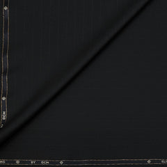 Trouser Fabric OCM Super 130s Wool Blended Broad Lining Colour Black