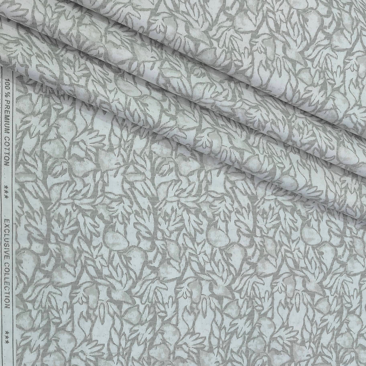 Shirt Fabric ManTire Giza Cotton Printed Colour Faded Green