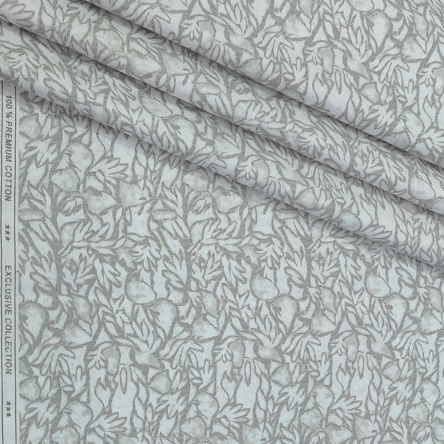 Shirt Fabric ManTire Giza Cotton Printed Colour Faded Green