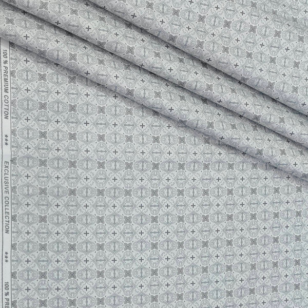 Shirt Fabric ManTire Giza Cotton Printed Colour Multicolour