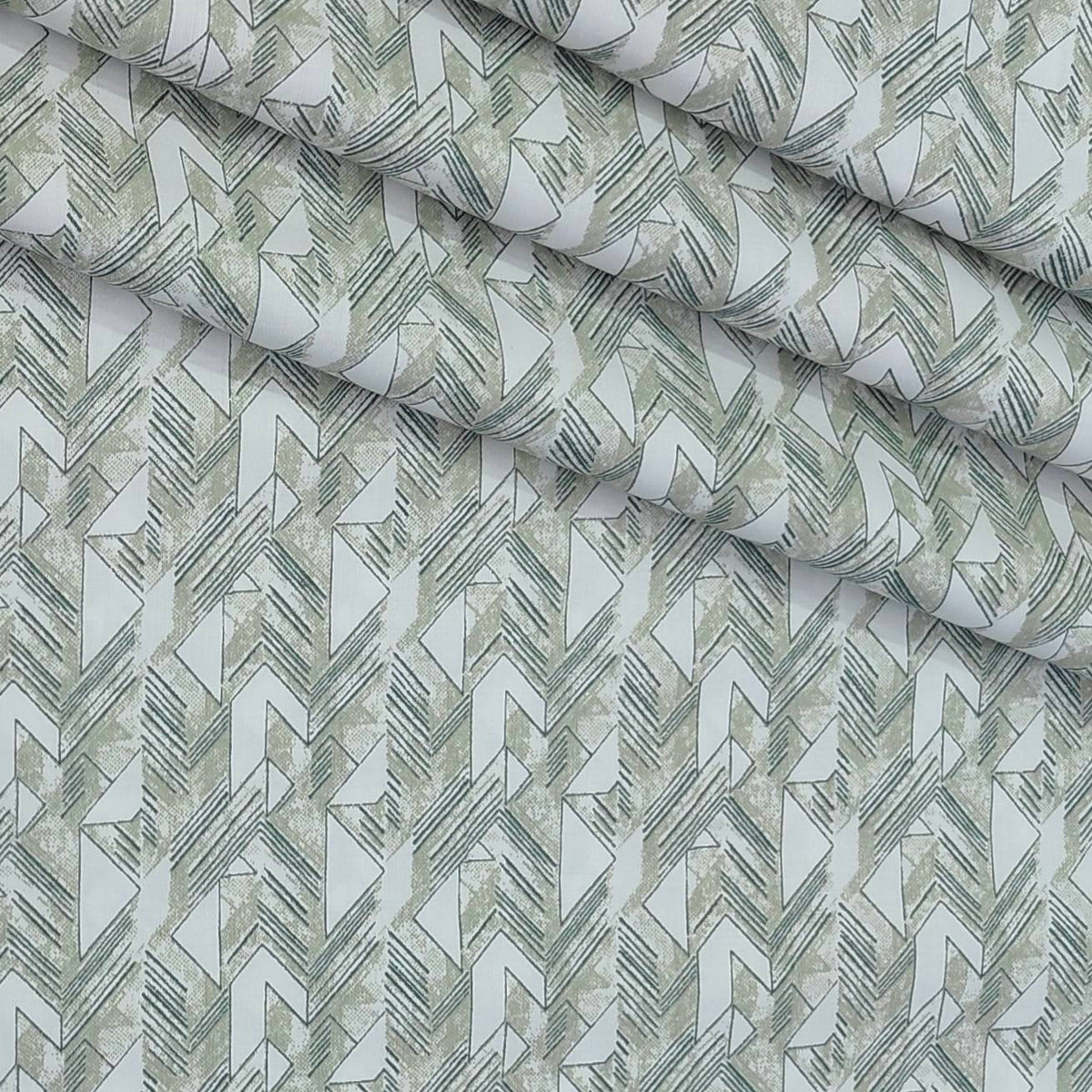 Shirt Fabric ManTire Giza Cotton Printed Colour Light Green