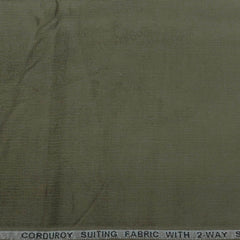 Corduroy Donear Pure Cotton stretchable Trouser Fabric Colour Dark Green