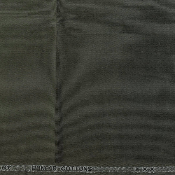 Corduroy Donear Pure Cotton stretchable Trouser Fabric Colour Faded Dark Green