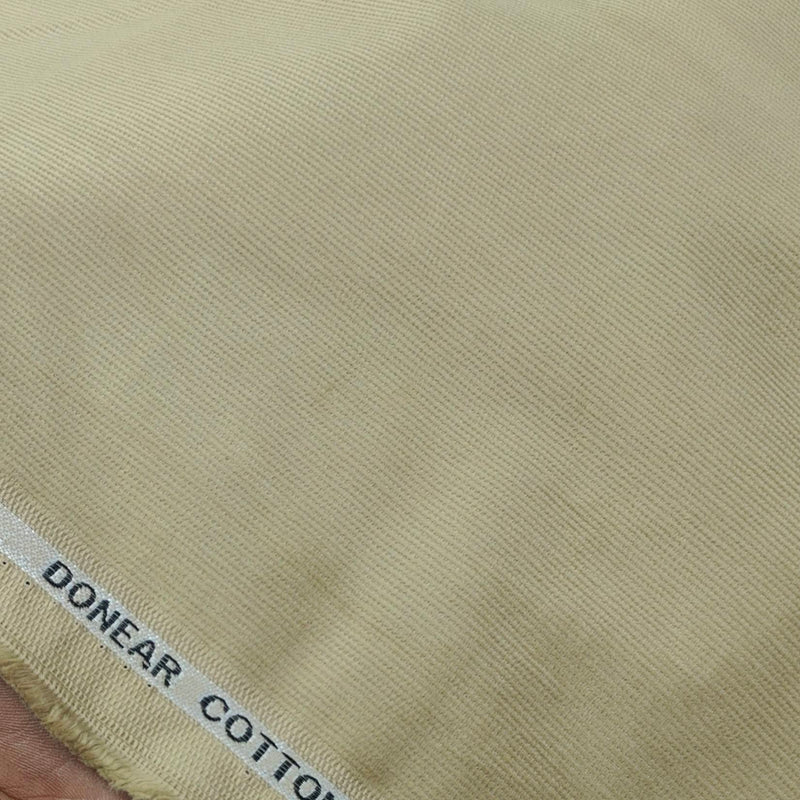 Corduroy Donear Pure Cotton stretchable Trouser Fabric Colour Cream