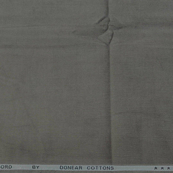 Corduroy Donear Pure Cotton stretchable Trouser Fabric Colour Greenish Grey
