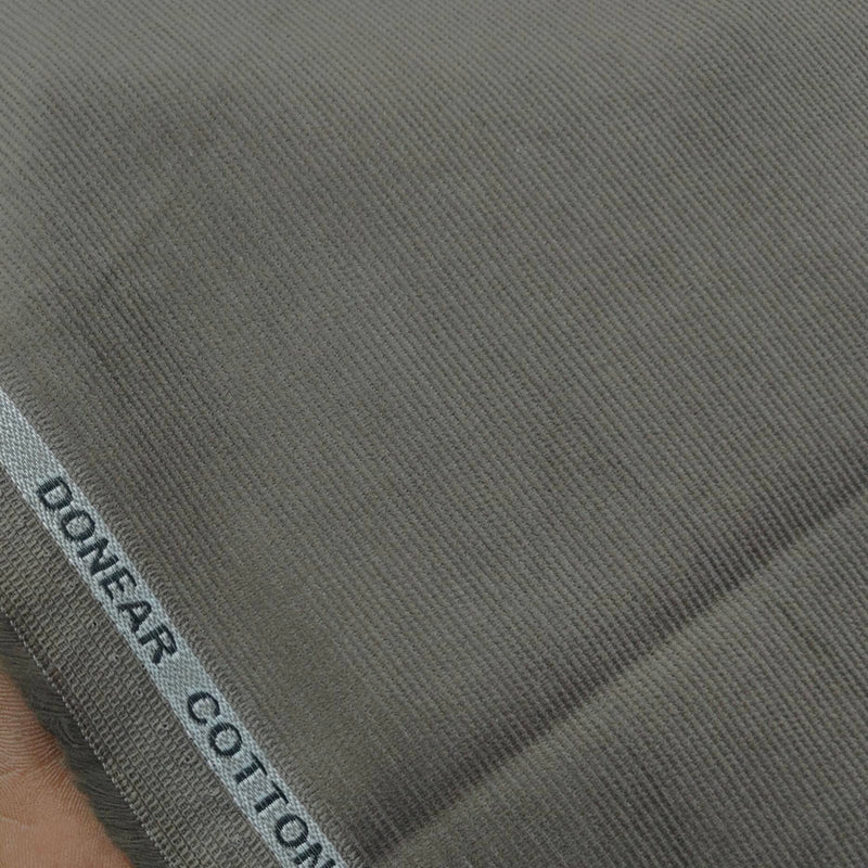 Corduroy Donear Pure Cotton stretchable Trouser Fabric Colour Greenish Grey