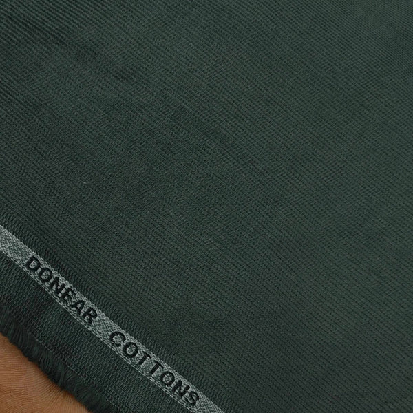 Corduroy Donear Pure Cotton stretchable Trouser Fabric Colour Pine Green