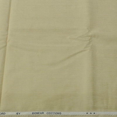 Corduroy Donear Pure Cotton stretchable Thick Trouser Fabric Pin Lining Colour Light Brown