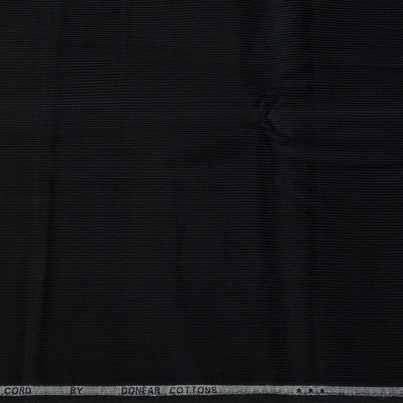 Corduroy Donear Pure Cotton stretchable Thick Trouser Fabric Pin Lining Colour Black