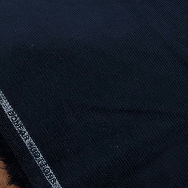 Corduroy Donear Pure Cotton stretchable Thick Trouser Fabric Pin Lining Colour Denim Blue