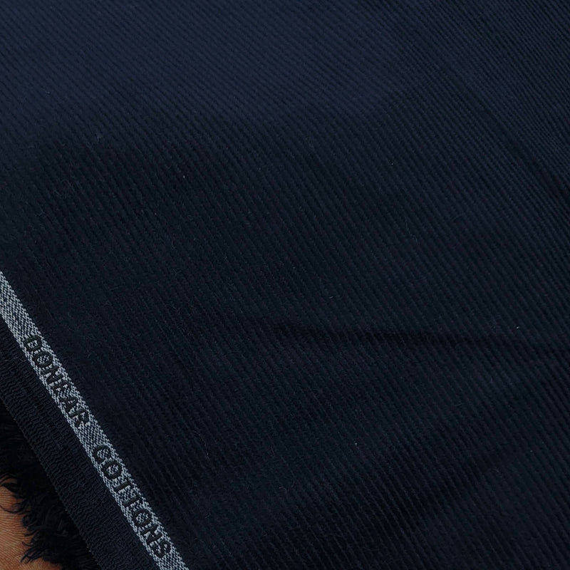Corduroy Donear Pure Cotton stretchable Thick Trouser Fabric Pin Lining Colour Denim Blue