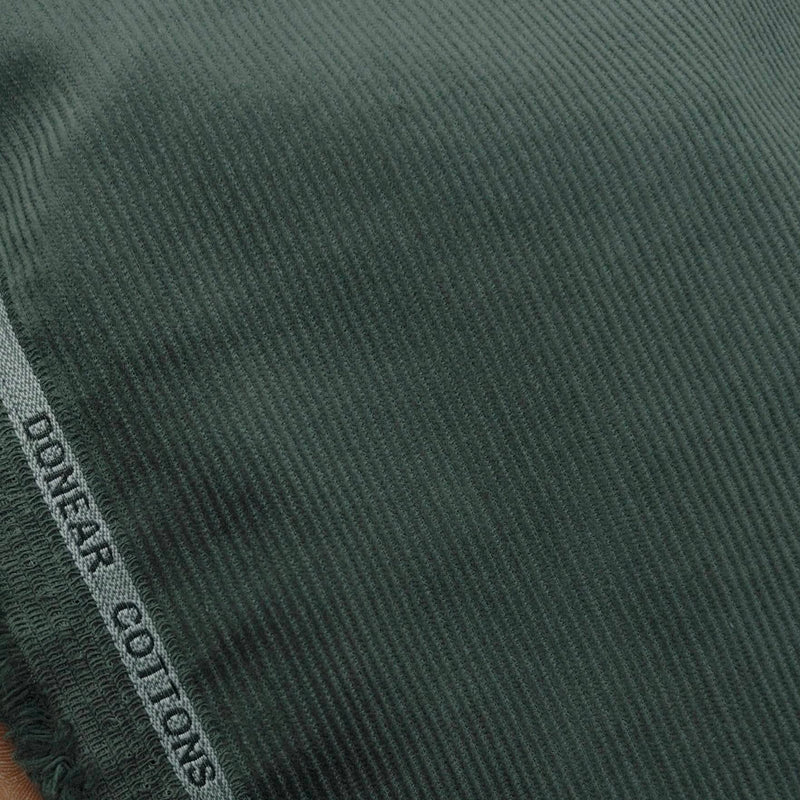 Corduroy Donear Pure Cotton stretchable Thick Trouser Fabric Pin Lining Colour Pine Green