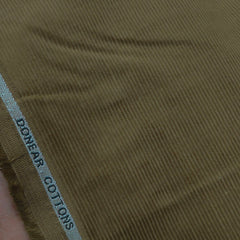 Corduroy Donear Pure Cotton stretchable Thick Trouser Fabric Pin Lining Colour Greenish Brown