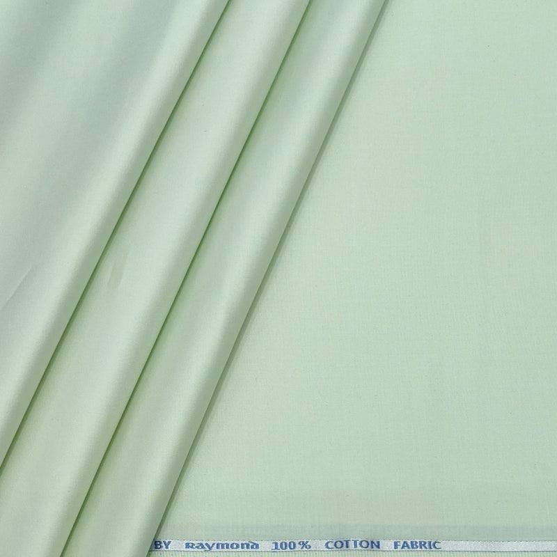 Shirt Fabric Raymond 70s Giza Cotton Plain Colour Light Tea Green
