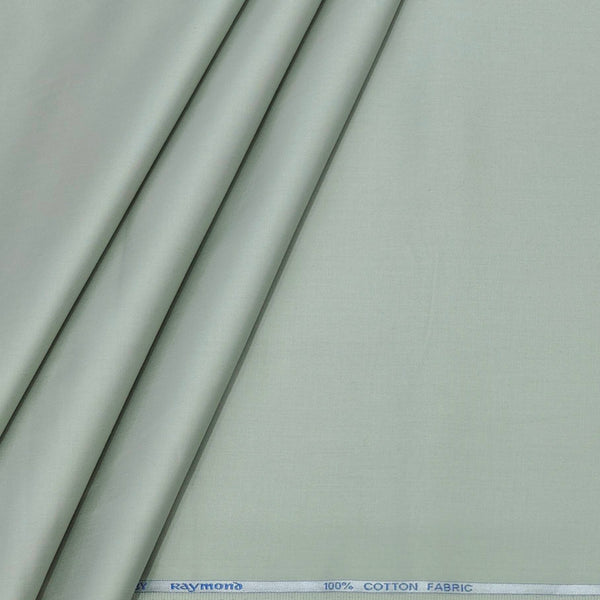 Shirt Fabric Raymond 70s Giza Cotton Plain Colour Greenish Grey
