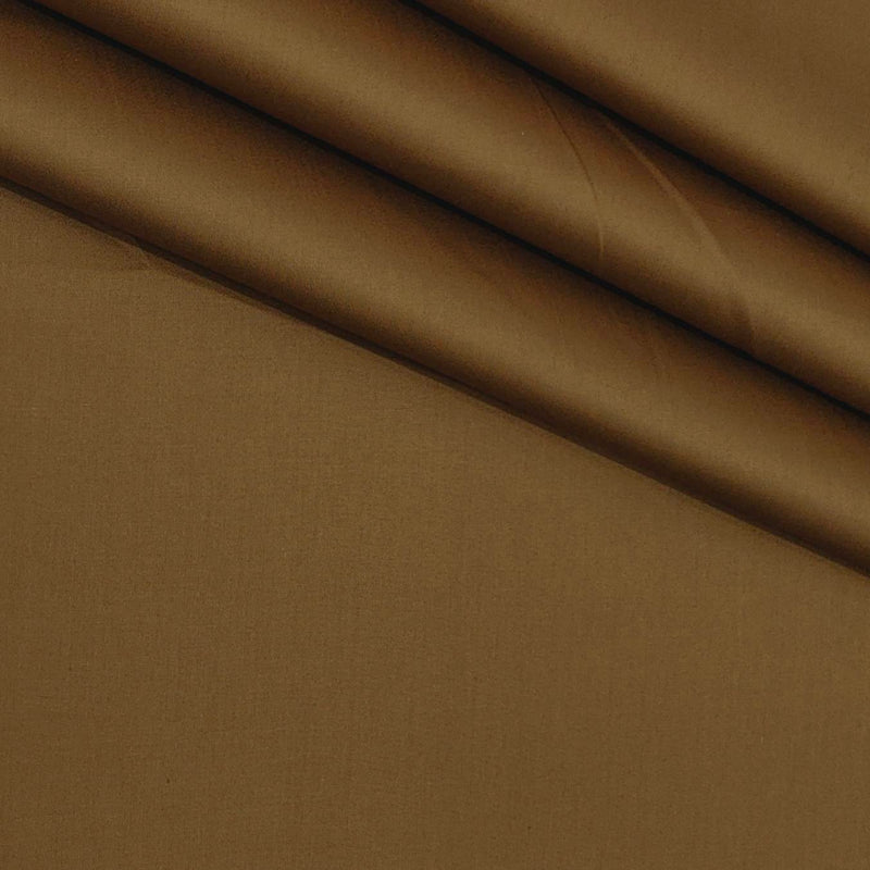Shirt Fabric Raymond 70s Giza Cotton Plain Colour Stone Brown