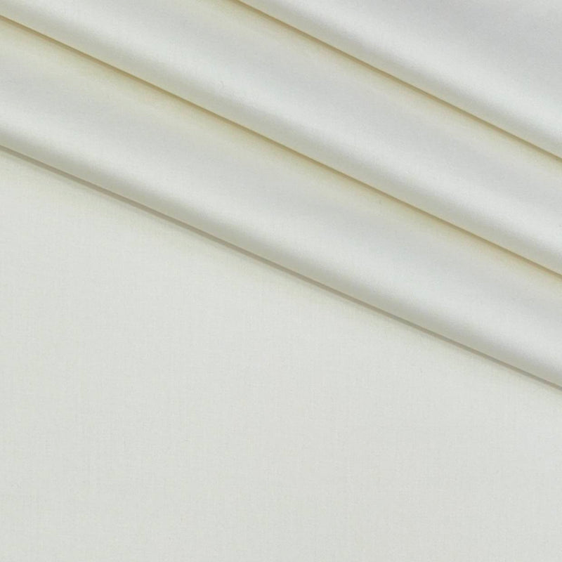Shirt Fabric Raymond 70s Giza Cotton Plain Colour Off White