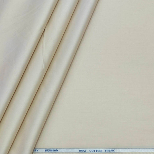 Shirt Fabric Raymond 70s Giza Cotton Plain Colour Latte Brown