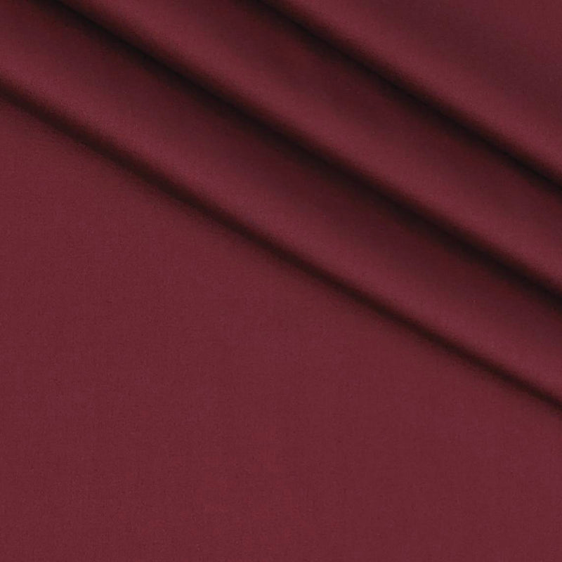 Shirt Fabric Raymond 70s Giza Cotton Plain Colour Maroon