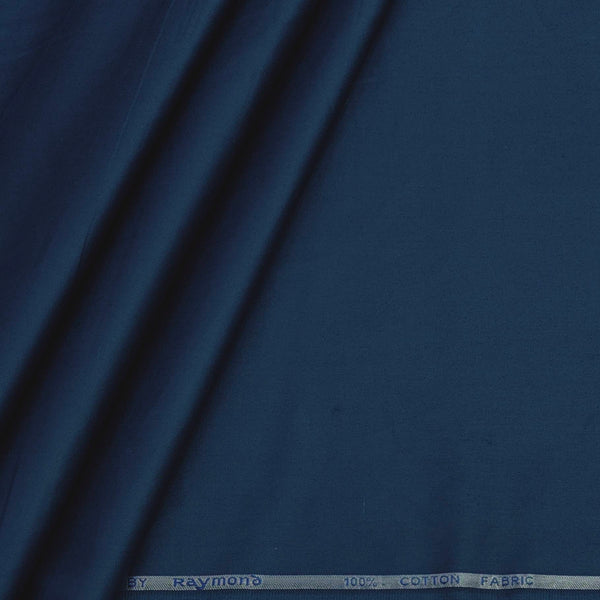 Shirt Fabric Raymond 70s Giza Cotton Plain Colour Sapphire Blue
