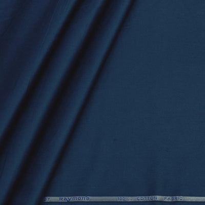 Shirt Fabric Raymond 70s Giza Cotton Plain Colour Sapphire Blue