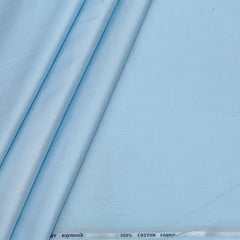 Shirt Fabric Raymond 70s Giza Cotton Plain Colour Light Blue
