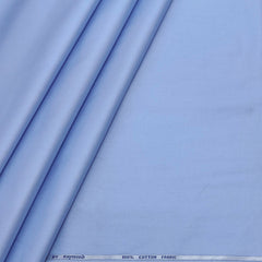 Shirt Fabric Raymond 70s Giza Cotton Plain Colour Blue